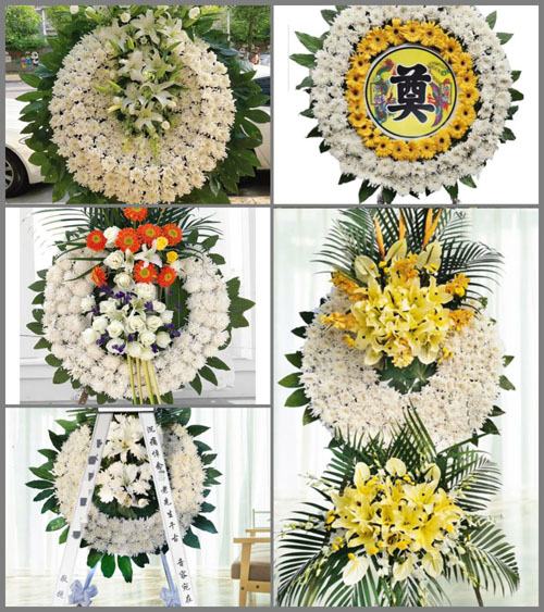 山西运城夏县祁家河乡旗杆岭村花圈速递